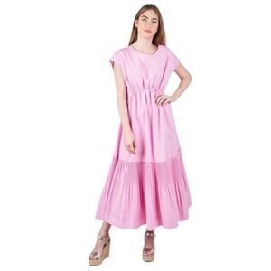 Elegant Pink Midi Dress